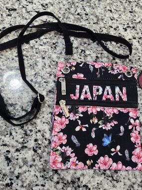 Robin Ruth Floral 'JAPAN' Crossbody Bag with Pink Blossoms